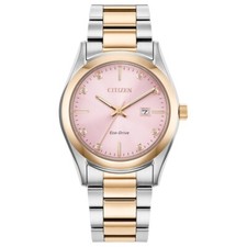 Citizen Women's Luxury Eco-Drive Silver Stainless Steel Watch 33 MM EW2706-58X picture
