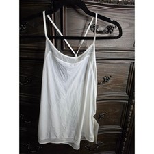Lululemon Mix And Mesh Tank White Strappy Yoga Top LW1AZDS Size 4 NWT picture