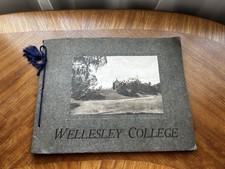 Antique 1924 Wellesley College Photo Album Souvenir Booklet Ivy League Campus MA picture