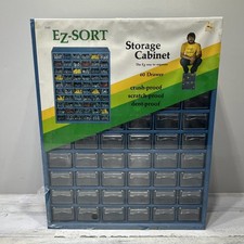 EZ SORT 60 Drawer Storage Cabinet J-60 New Old Stock Has Torn Seal And Some Wear picture