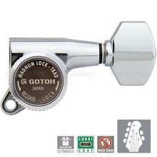 NEW Gotoh SG381-07 MGT L4+R2 Set Mini Locking Tuners Tuning Keys 4x2 - CHROME picture