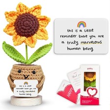 GOSSBY Sunflower Crochet Thank You Gift for Women Teacher Coworker Friend picture