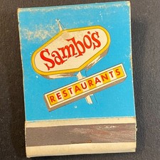 Sambo's Restaurants w/ Tiger Nearly Empty Matchbook c1960's-73 picture