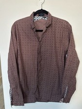 Paul Smith Jeans Men's Purple Geometric Slim Fit Long Sleeve Button Up Shirt picture