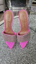 NIB CHINESE LAUNDY RHINESTONE STLIETTO SLIDES WOMEN'S SIZE 8 picture
