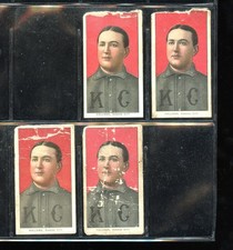 T206 lot of 4 Bill Hallman commons ~~ PR condition ~~ Piedmont 350 back picture