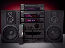 Sony Bookshelf HiFi 🌈RaRe🌈 Vintage Stereo Cassette System picture