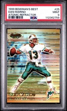 1999 Bowman's Best - Dan Marino #25 Atomic Refractor /100 HOF PSA 9 picture
