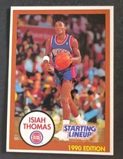 1990 Kenner Starting Lineup Cards - Isiah Thomas Detroit Pistons White Border  picture