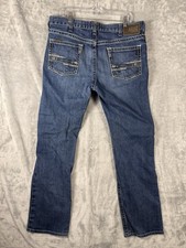 ARIAT Jeans Men's 36x36 M4 Adkins Turnout Relaxed Boot Cut Denim Embroidered picture