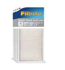 Filtrete 12x24x1 Air Filter, MPR 300 MERV 5, Dust Reduction, 4 Filters picture
