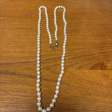 Mikimoto 14k White Gold Japanese Akoya Cultured Pearl 34/35” Necklace 6-6/12 Mm picture