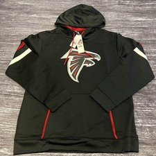 Atlanta Falcons NFL Team Apparel Pullover Black Hoodie Sweatshirt Men Size Large picture