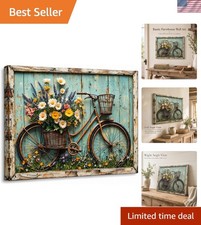Rustic Flower Bicycle Canvas Art - 16