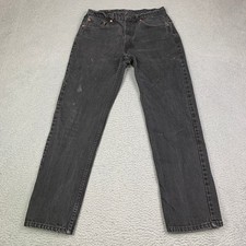 Vintage Levi's 505 Jeans Men's 33 x 30 Black Denim 90's Faded picture