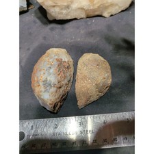 Purple Agate w/ Crystal Center Set of 2 Specimens (9.3OZ) picture