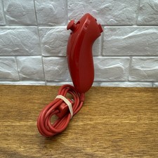 Red Nintendo Wii Nunchuck Controller OEM Official RVL-004 TESTED Refurbished picture