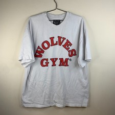 Darc Sport Mens XL Premium White Tee Wolves Gym Oversized Streetwear picture