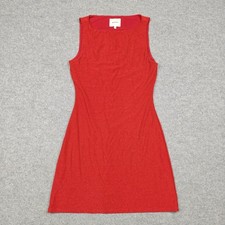 Reformation Dress Womens Small Red Metallic Knit Tank Bodycon Mini Lined picture