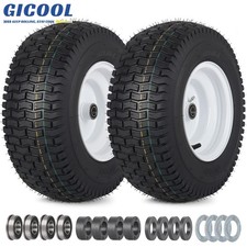 GICOOL 2Pk 16x6.50-8 Tubeless Tire & Wheel for Riding Lawn Mower Garden Tractor picture
