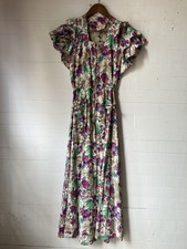 1940s Novelty cotton print Hostess Gown house coat 34x28x52 AR FL picture