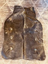 Lichtenberger Ferguson Antique Vtg Western Cowboy Leather Chaps Old 1920s Concho picture
