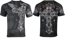Xtreme Couture By Affliction Men's T-Shirt Battledome Biker Cross picture