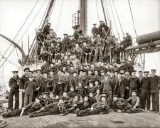 1896 USS MAINE & CREW Historic PHOTO  (199-Z) picture