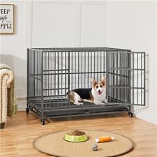 Collapsible Dog Crate 48'' XXL Heavy Duty Dog Cage w/Open Top for Large Dogs picture