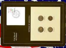 Coin Sets of All Nations Argentina 50, 10, 5, 1 Centavos 1987 UNC picture
