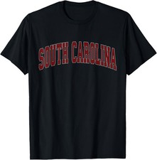 South Carolina SC Retro Vintage Sports Design Red Design T-Shirt picture