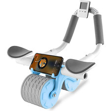 New Ab Abdominal Exercise Roller Elbow Support, abs roller wheel- Blue picture