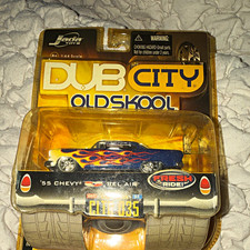 Jada Toys Dub City Old Skool 1:64 1955 Chevy Bel Air Blue/Orange Unopened picture