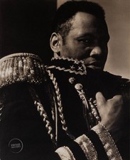 VTG Edward Steichen Paul Robeson Actor Singer Engraving Portrait 1933 Mat 12x14 picture