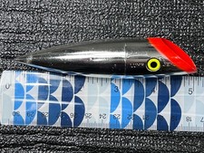 Vintage Luhr Jensen J-Plug #4 Rattle 0820 Cut Plug Chrome Red Salmon Lure picture