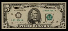 FR 1977-L* $5 1981 A Federal Reserve Note US - Star Note - UNC - SKU-CA1852 picture