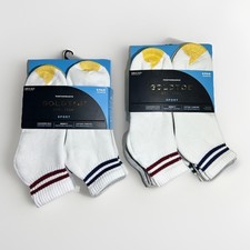 New Goldtoe Men 6 Pair Performance Cushioned Sole Quarter Socks Size 6-12.5 picture