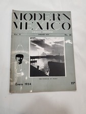 1934 Modern Mexico Magazine Vol V No 48 Art Deco Mexico Modero picture