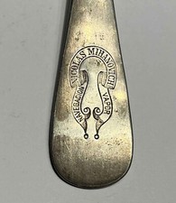 Argentina C XIX antique soup spoon Steam Navegation Nicolas Mihanovich scarce picture