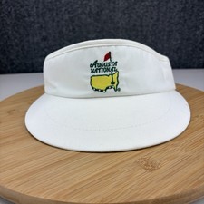 Vintage Augusta National Masters Golf Visor OSFM White Texace Logo Made in USA picture