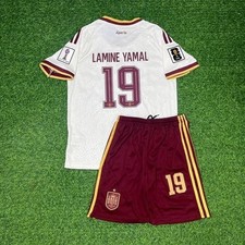 SO HOT Lamine Yamal #19 Spain Kids Home Soccer Jersey Kit Boys Girls Youth picture