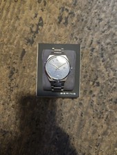 Bering Time - Mens Classic Polished Silver Watch w/ Blue Dial - 17639-707 picture