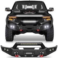 For 2021-22-23-24-2025 Dodge Ram 1500 TRX Steel Front Bumper With Lights &Winch picture