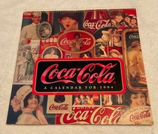 Vintage 1994 Coca-Cola Logo Spiral Calendar 12
