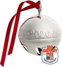 Wallace Annual Silver Plated 2026 Sleigh Bell Ornament 56th. Anniversary Edition picture