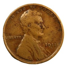 1911-S 1C BN Lincoln Cent- Choice VF- SMH 1995 picture
