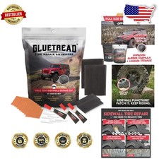GlueTread 4x4 Tire Repair Kit - Full Size Sidewall Patch, Fast Cure, 10 Min, ... picture