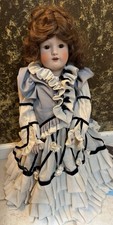 Heinrich Handwerck Simon Halbig  Antique German Doll:  24” Ruffled Dress picture