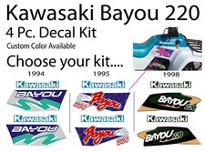 1988 2006 Kawasaki Bayou 220 Decal Graphics Emblem Pattern Plastic Marks OEM Kit picture