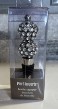 Pier 1  Bouchon de Bouteille (bottle stopper) Double Crystal Balls. NIB picture